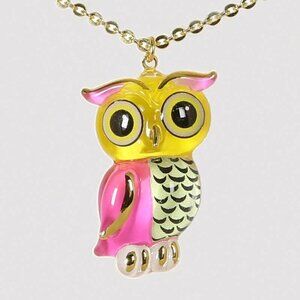 Glass Baron Owl Necklace in Gift Box